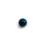 Apatite, in blue color, half drilled, round 6mm x 4pcs