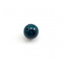 Apatita, de cor azul, semi-perfurado, forma redonda 8mm x 2pcs