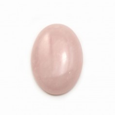 Pendentif en quartz rose, de forme ovale x 1pc