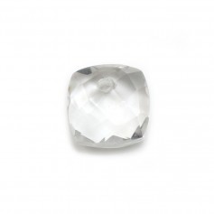 Rock crystal pendant facet 10mm x 1pc