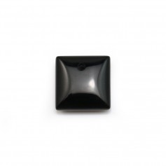Ciondolo di agata nera, forma quadrata, 10 mm x 4 pezzi