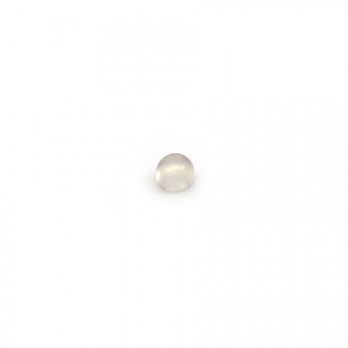 Agata grigia cabochon, forma rotonda, 3 mm x 10 pz