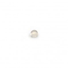 Cabochon of grey agate, in round shape, 3mm x 10 pcs