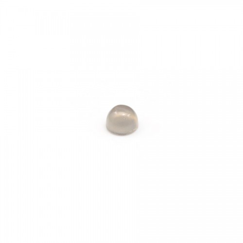 Agata grigia cabochon, forma rotonda, 4 mm x 10 pz
