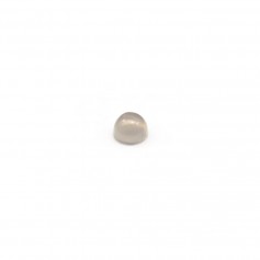 Cabochon grey agate, in round shape, 4mm x 10 pcs