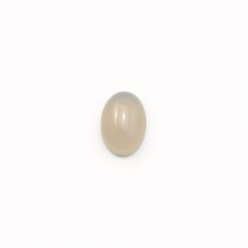 Cabochon d'agate grise, de forme ovale, 5*7mm x 10pcs