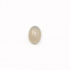 Cabochon of grey agate, in oval shaped, 5 * 7mm x 10pcs
