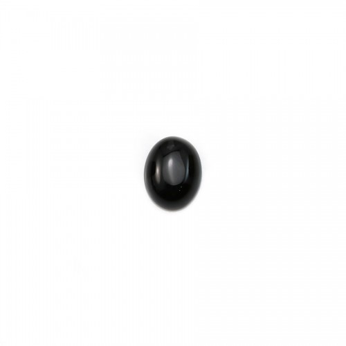 Cabochon agata nera, ovale 5x7mm x 4pz
