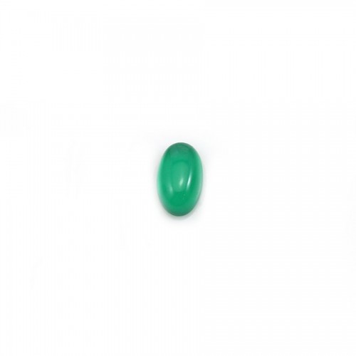 Cabochão em ágata, forma oval, cor verde, 3 * 5mm x 4pcs
