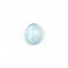 Cabochon aquamarine, forma oval, 8x10mm x 1pc