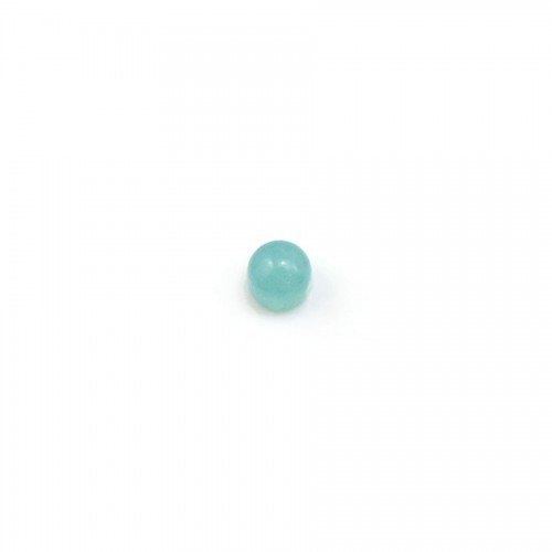 Cabujón de amazonita azul, forma redonda, 3mm x 5pcs