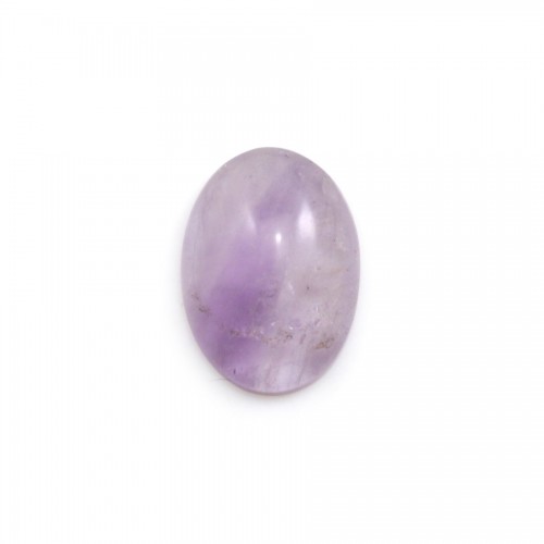 Clear amethyst cabochon, in oval shaped, 13x18mm x 1pc