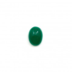 Cabochão aventurino verde, qualidade A+, forma oval, 6x8mm x 1pc