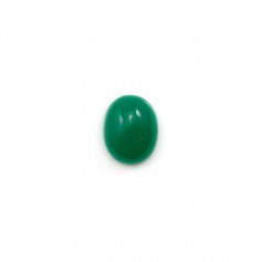 Green aventurine cabochon, in oval shaped, 8x10mm x 1pc
