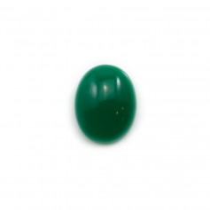 Cabochon di avventurina verde, grado A+, forma ovale, 11x14 mm x 1 pz