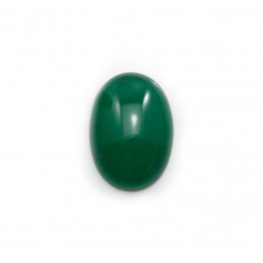 Green aventurine cabochon, in oval shaped, 11x15mm x 1pc