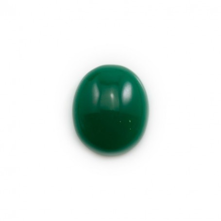 Cabochon d'aventurine verte, qualité A+, de forme ovale, 12x14mm x 1pc