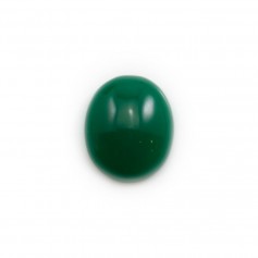 Cabochon d'aventurine verte, qualité A+, de forme ovale, 12x14mm x 1pc