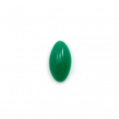 Cabochão aventurino verde, qualidade A+, forma oval pontiaguda, 5x10mm x 1pc