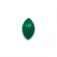 Cabochão aventurino verde, qualidade A+, forma oval pontiaguda, 7x12mm x 1pc