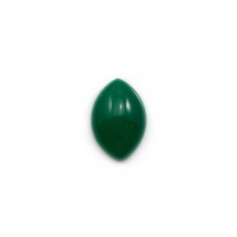 Green aventurine cabochon, in pointed oval shaped, 8x12mm x 1pc
