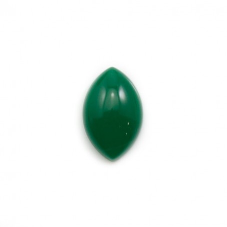 Cabochon d'aventurine verte, qualité A+, de forme ovale pointue, 9x14mm x 1pc