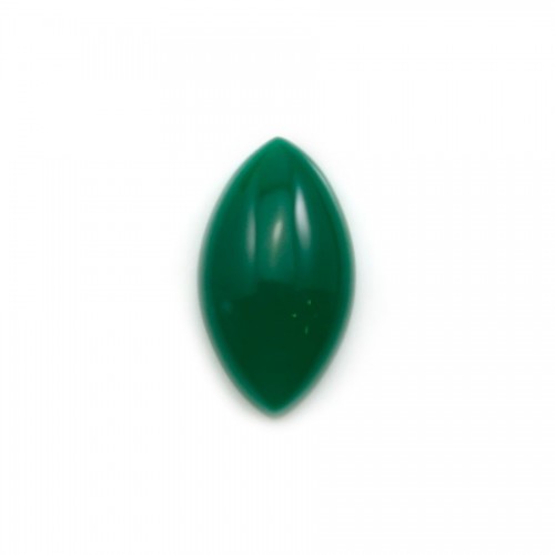 Cabujón de aventurina verde, calidad A+, forma ovalada puntiaguda, 9x16mm x 1pc