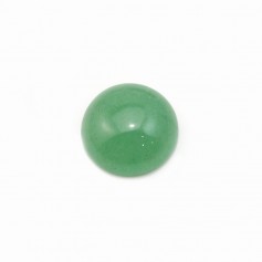 Green aventurine cabochon, in round shape, 12mm x 4pcs