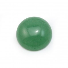 Cabochon di avventurina verde, forma rotonda, 16 mm x 2 pezzi