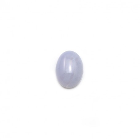 Blue chalcedony cabochon, in oval shaped, 6 * 8mm x 4pcs