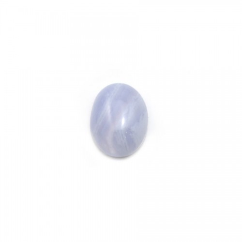 Blue chalcedony cabochon, in oval shaped, 7 * 9mm x 4pcs