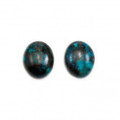 Cabochon chrysocolle, in oval shape 10x12mm x 1pc
