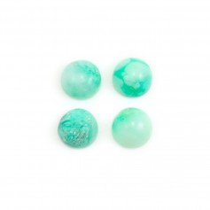 Cabochon of chrysoprase, in round shape 8mm x 2pcs