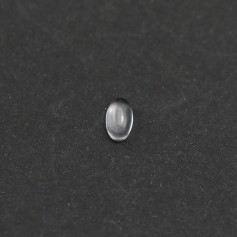 Cabochon de cristal de roche, de forme ovale, 3x5mm x 4pcs