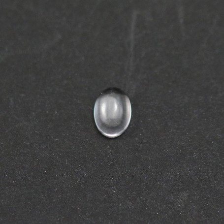 Cabochon cristal de roche ovale 5x7mm x 4pcs