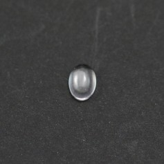 Cabujón de cristal de roca, forma ovalada, 5x7mm x 4pcs
