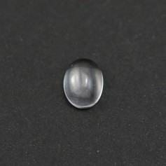 Cabochon de cristal de roche, de forme ovale, 7x9mm x 4pcs