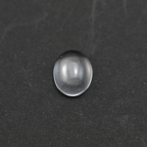 Cabochon of crystal rock, in oval shaped, 8 * 10mm x 4pcs