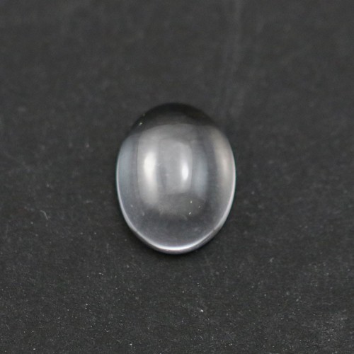 Cabochon de cristal de rocha, forma oval, 10x12mm x 2pcs