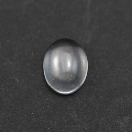 Cabochon of crystal rock, in oval shaped, 10 * 12mm x 2pcs