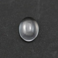 Cabochon in cristallo di rocca, forma ovale, 10x12 mm x 2 pezzi