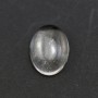 Cabochon cristal de roche ovale 12x16mm x 1pc
