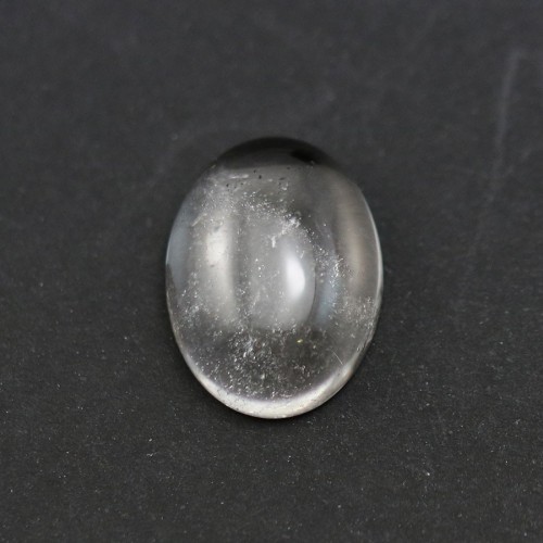 Cabujón de cristal de roca, forma ovalada, 12x16mm x 1pc