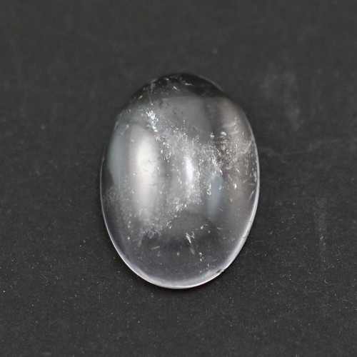 Cabochon of crystal rock, in oval-shaped, 13 * 18mm x 1pc