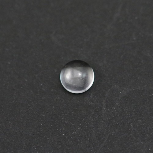 Cabujón de cristal de roca, forma redonda, 6mm x 4pcs