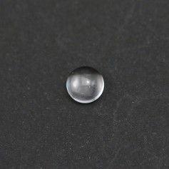 Cabochon de cristal de roche, de forme ronde, 6mm x 4pcs