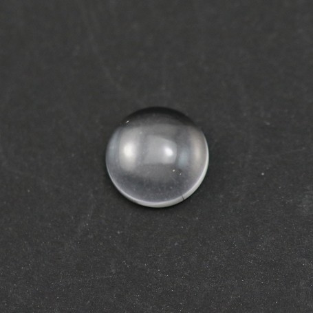 Cabochon cristal de roche rond-plat 10mm x 4pcs