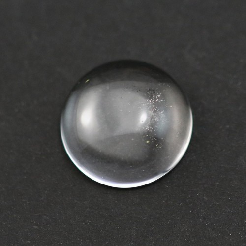 Cabochon de cristal de rocha, forma redonda, 14mm x 2pcs