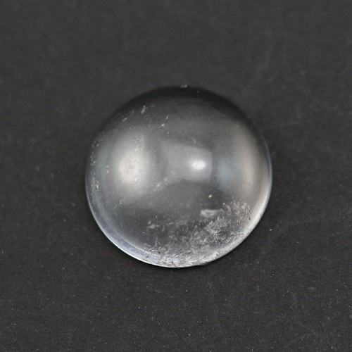 Cabochon cristal de roche rond-plat 16mm x 2pcs