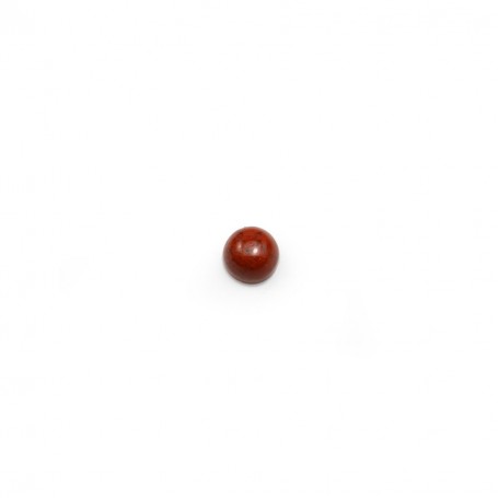 Red jasper cabochon, in round shape, 3mm x 4 pcs